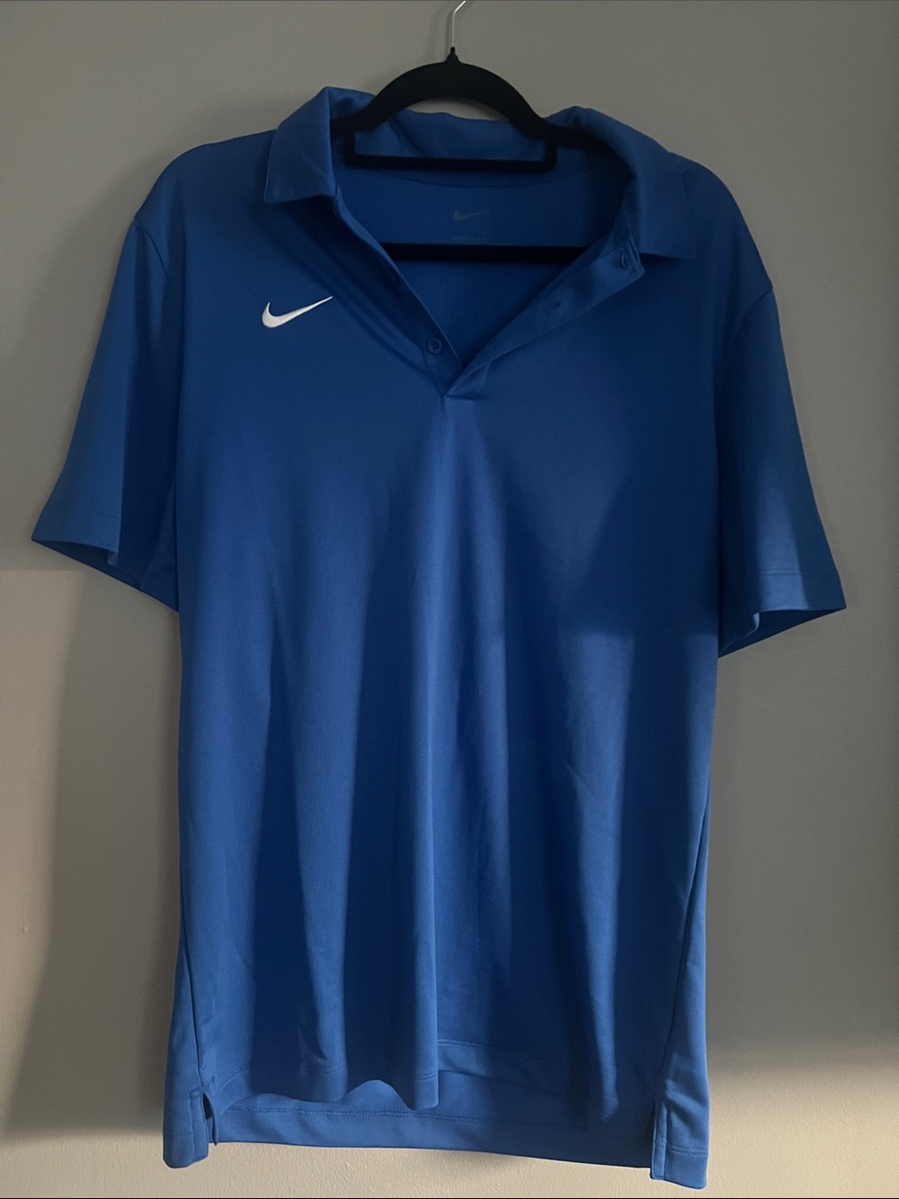 Nike Men’s Royal Blue Polo Shirt with White Swoosh